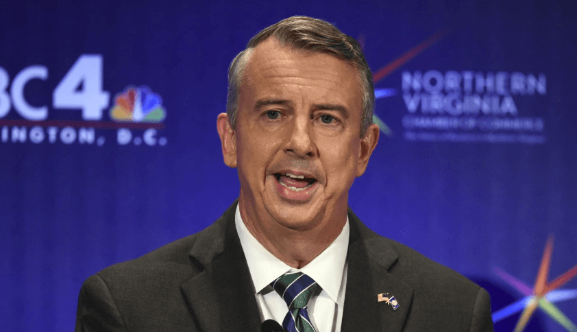 Ed Gillespie (R) speaks during a Sept. 19 debat